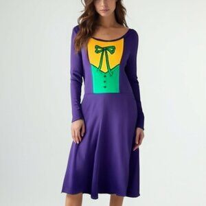 NWT DC Comics Joker Skater Dress Cosplay Medium - Batman Supervillain Halloween